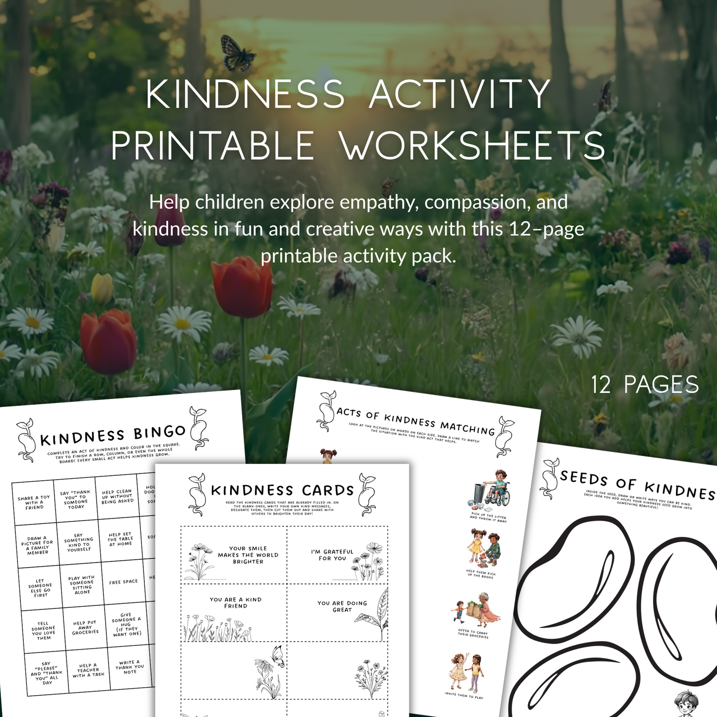 Kindness Activity Pack - Printable Worksheets